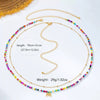 Waist Chain with Multicolor Seed Beads and Initial Pendant