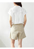 white button down shirt short sleeve women's