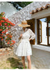 women summer dress white lace loose fit