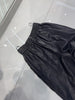 Women Wide Leg Leather Pants High Waisted Nine Point Trousers