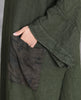 Plus size linen maxi dress loose long sleeve with pockets
