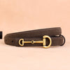 Women’s Suede Leather Horsebit Belt in Cowhide