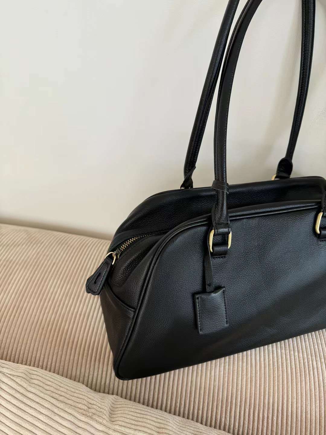 Leather French Tote Bag Underarm Shoulder Purse
