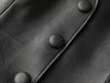 Women Genuine Leather Tube Top Black Bustier with Straps