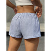 front buttons striped boxer shorts women