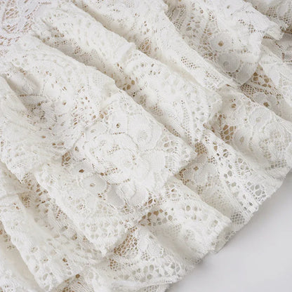 Boho off shoulder lace western mini dress