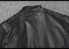 Men’s Genuine Leather Biker Jacket with Racing Stripes