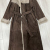 Women Suede Jacket Long Sheepskin Coat
