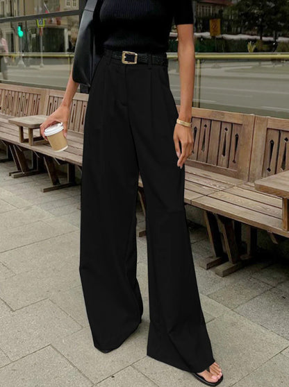 Women's Wide Leg Suit Work Causal Pants