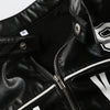 Cropped Faux Leather Jacket Women Moto Bomber Style
