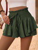 Ruffle Hem Smocked High Waist Skort for Women