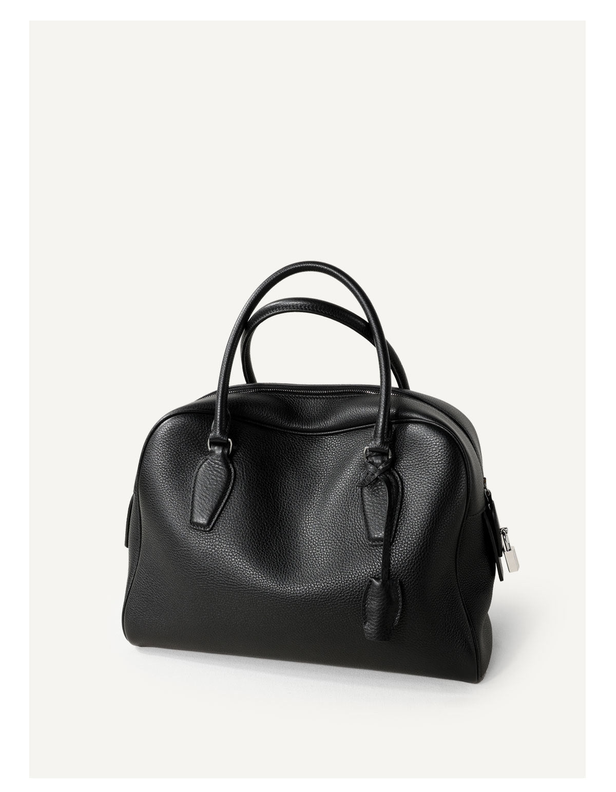 Leather Shoulder Bag Boston Briefcase Style Purse