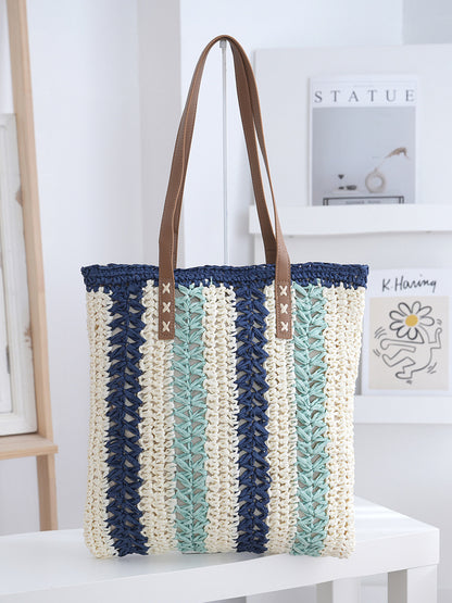 Large straw travel bags for women