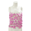 Pink Star Sequin Chain Mesh Festival Outfit Set 1