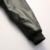 Men’s Black Leather Bomber Jacket with Real Shearling Collar
