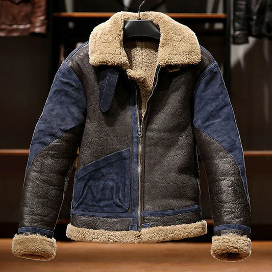 Men’s B3 Real Shearling Fur Leather Jacket