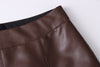 Leather Skirt High Waist Mermaid Hem