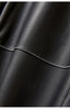 Irregular Cut Leather Wide Leg Pants for Women Cropped Straight Fit