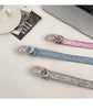 Glitter Belt Faux Leather With Star Buckle