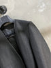 Women Hand Woven Leather Jacket with Open Front Belt