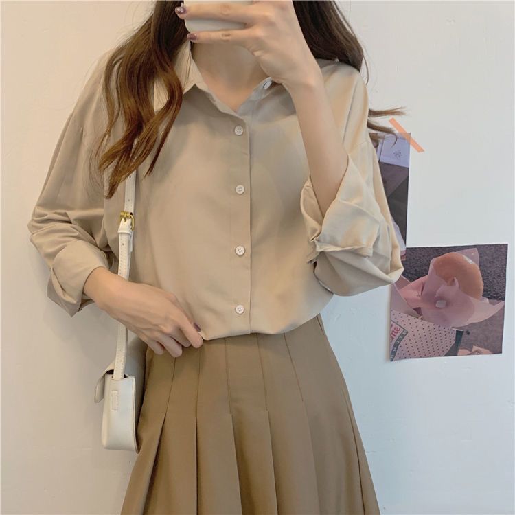 women drop shoulder long sleeve shirt