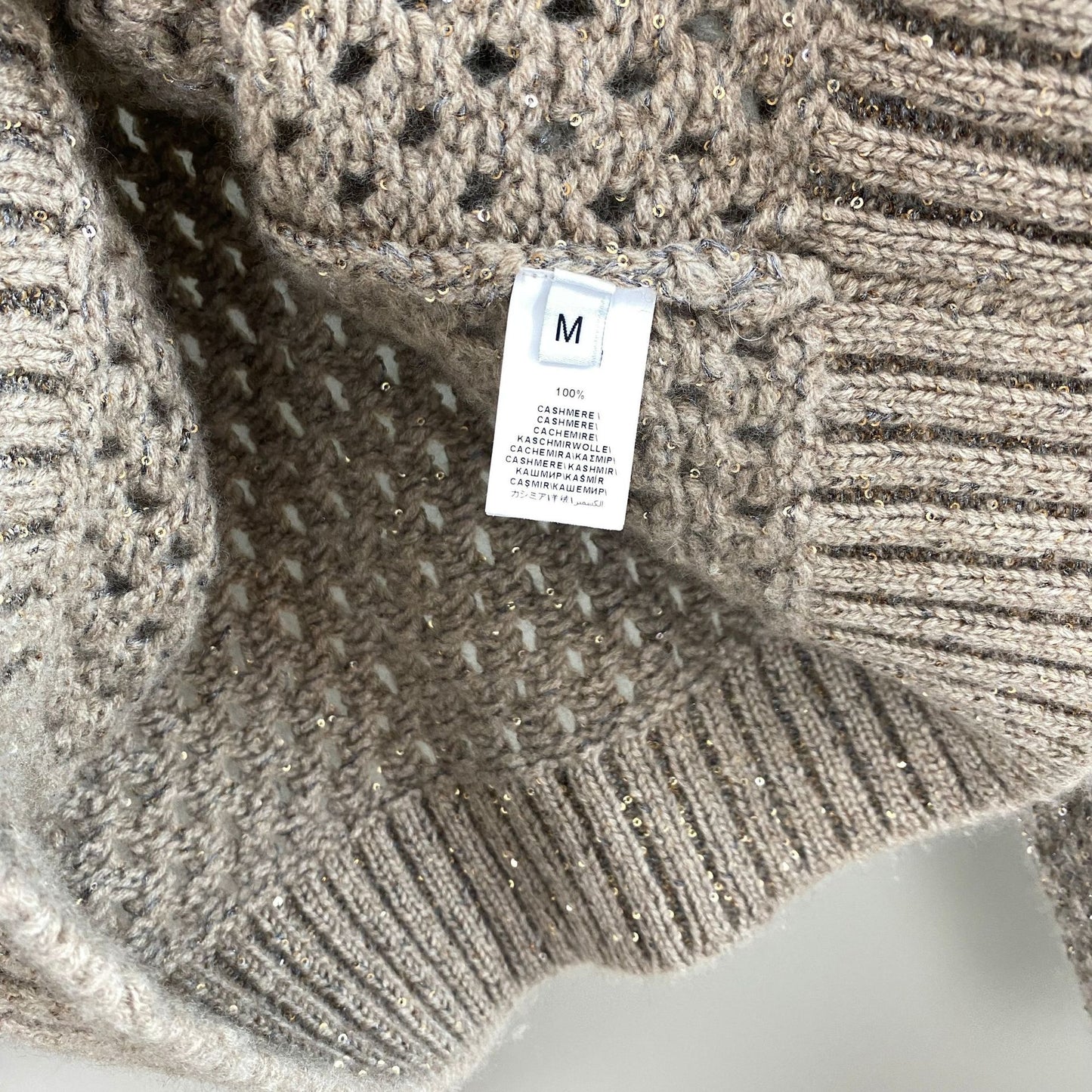 Women’s Hooded Cashmere Knit Cardigan with Sequins