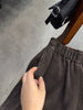Women’s Genuine Suede Shorts  Wide Leg Brown Leather