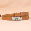 women leather belts with silver bucket