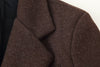 Long brown wool coat women winter outerwear