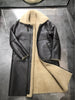 Women’s Oversized Real Fur Leather Trench Coat