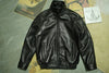 Urban aviator leather bomber jacket