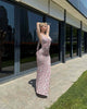 Ruched Side Slit Midi Maxi Dress Boho Summer Floral with Slit
