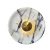 Round Natural Marble Wall Lamp Sconce for Bedroom & Living Room
