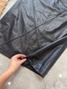 Women’s Genuine Leather High Waist Midi Skirt with Slit