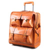 Leather Carry On Trolley Suitcase Cabin Bag with Wheels