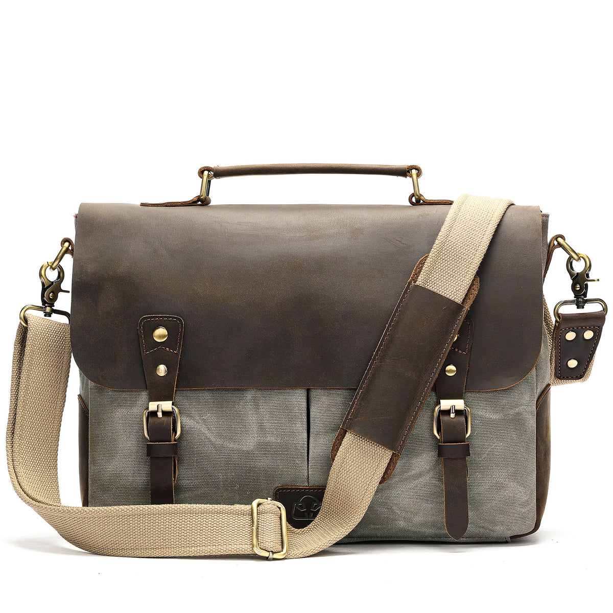 Canvas Briefcase Laptop Bag for Men with 14 Inch Sleeve 3