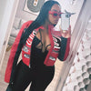 Women's Red Faux Leather Jacket with Cropped Biker Bomber Fit