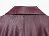 Women Faux Leather Wide Lapel Bomber Jacket