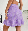 Ruched Ruffle Mini Skirt Summers
