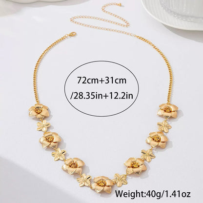 Women’s Gold Floral Waist Chain for Bohemian Beach Style