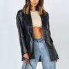 Faux leather blazer jacket for women 3 S