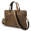 Coffee Brown Leather Office Messenger Bag