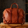 Handmade Cowhide Leather Messenger Bag for Men Travel Crossbody