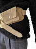 Waist Bag for Women in Faux Suede Wide Belt Style