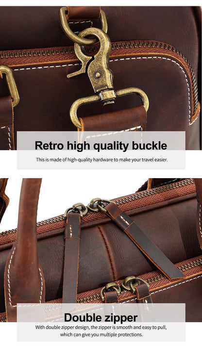 Men’s Leather Shoulder Bag Messenger Briefcase Laptop Bag