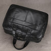 Genuine Leather Office Laptop Bag for Men with Trolley Sleeve