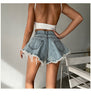 denim mini skirts women