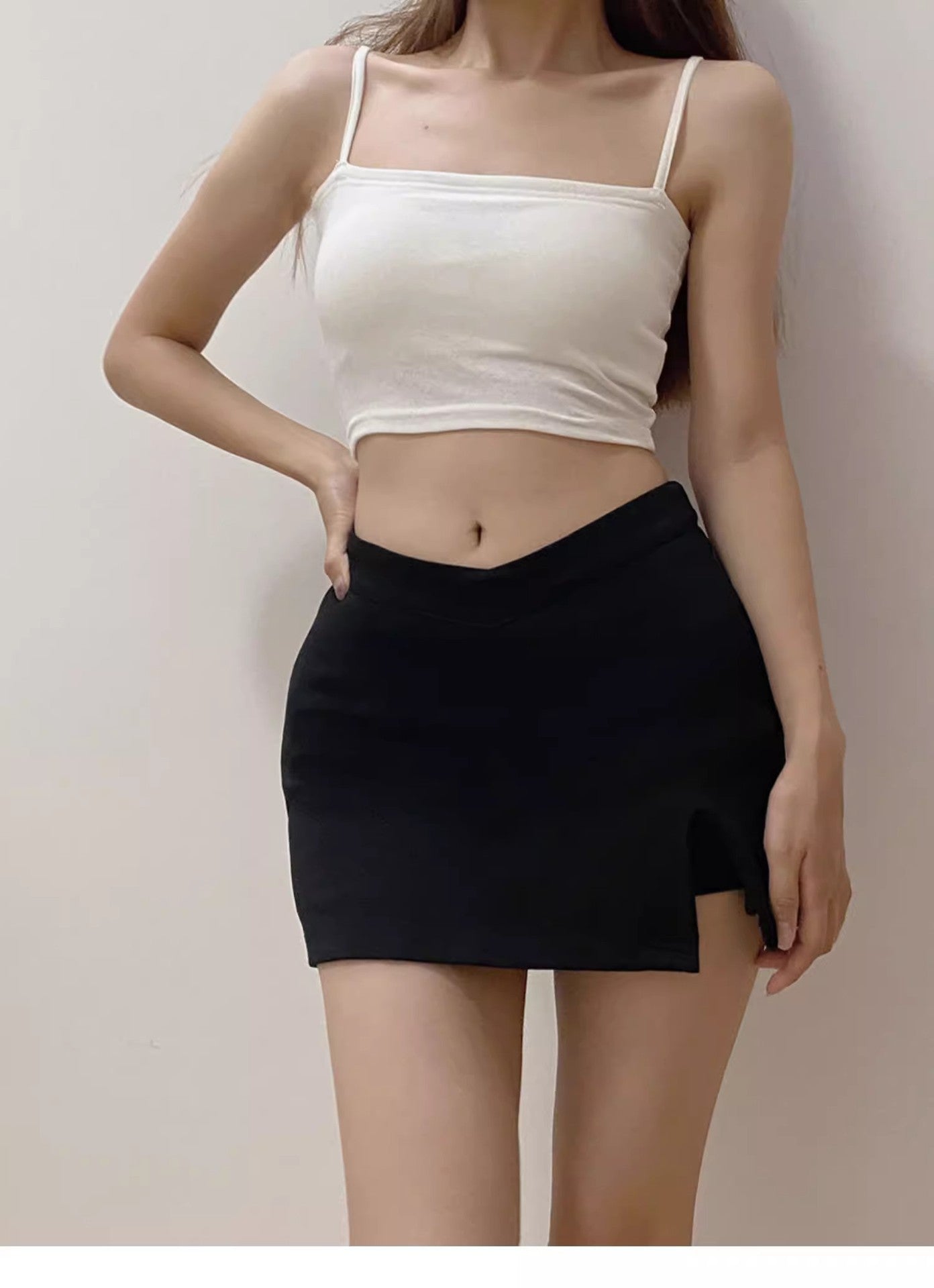 Custom Tailored Low Rise Mini Skirt