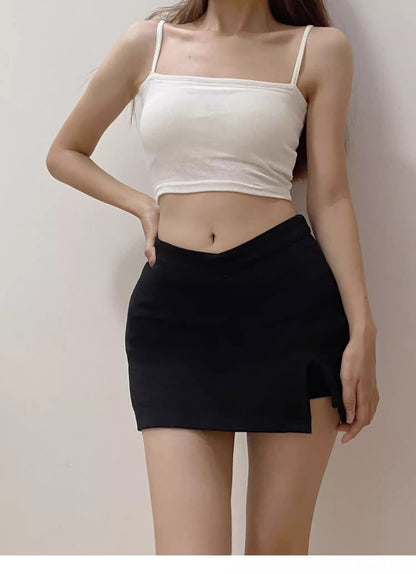 Custom Tailored Low Rise Mini Skirt