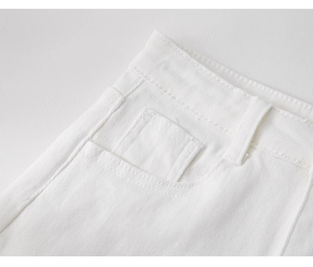 high waisted zipper fly shorts